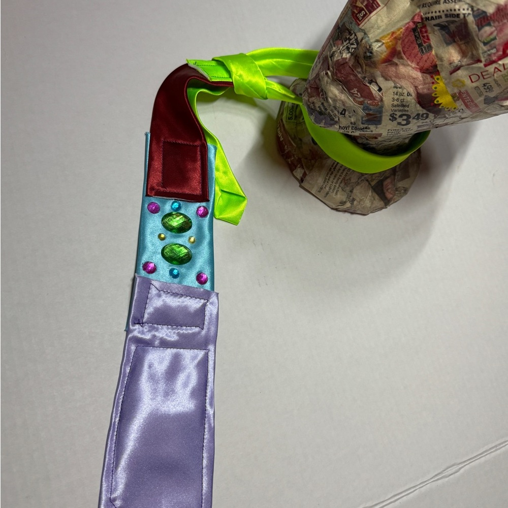 Colorful tie Accessory with Gem Accents